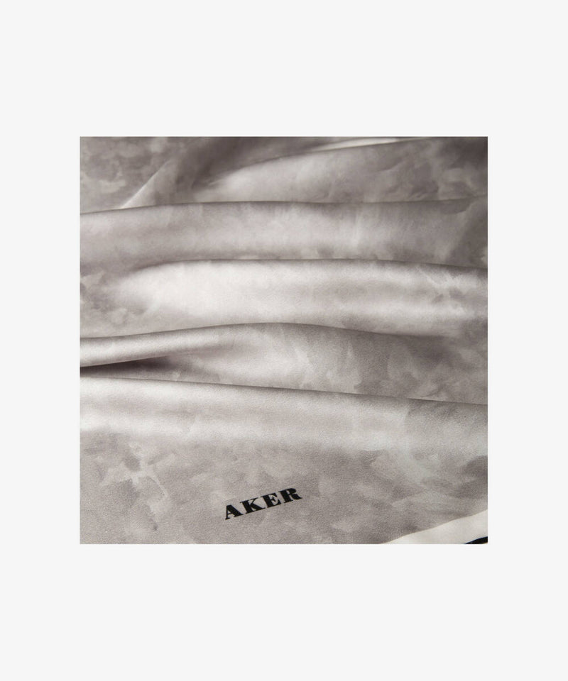 AKER 7208701-311 Silk Crepe Sateen Scarf Gray