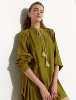 KA Rope Dtld Cotton Tunic Khaki