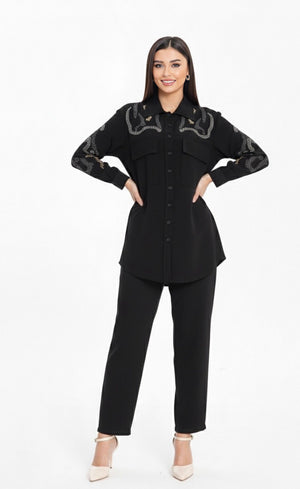 SS Halise Tencel Set Black
