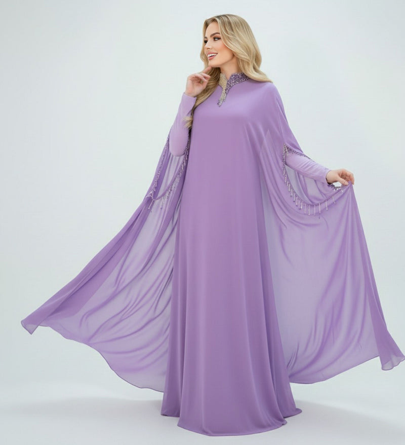 W&C  Shahrazad Dubai Abaya Lilac