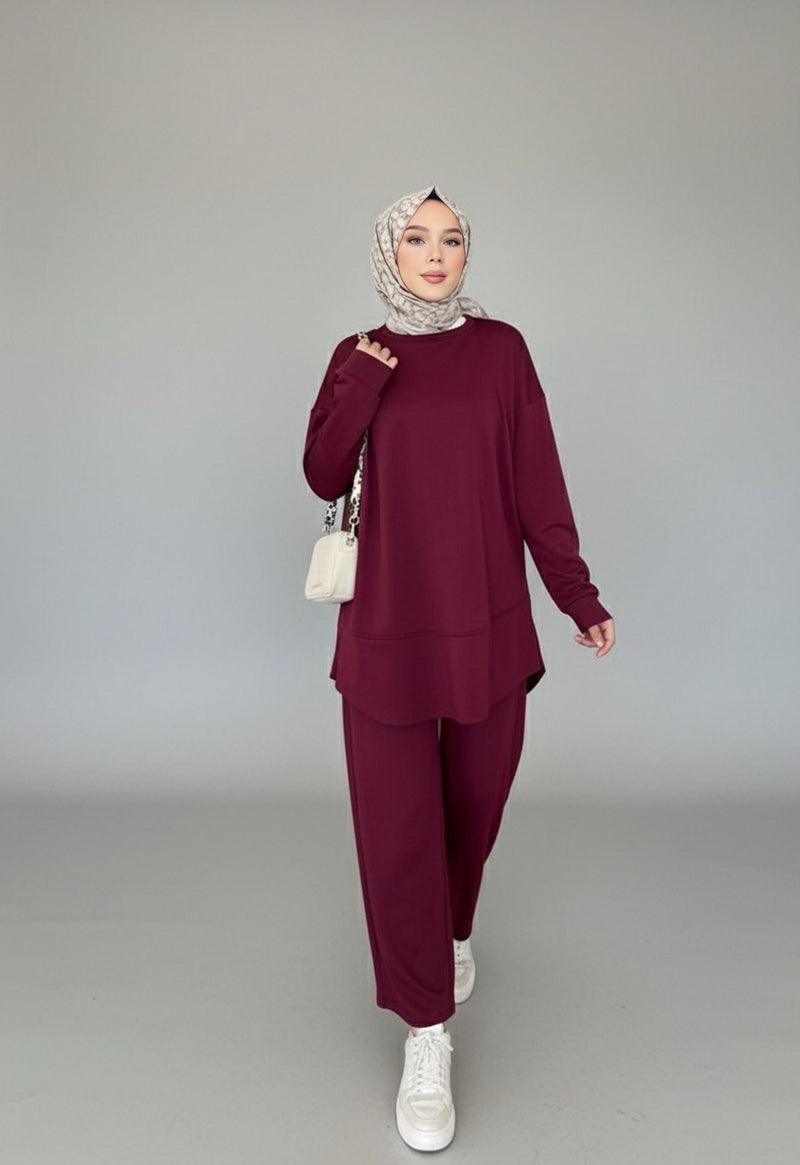 ZYF Pekay Oysho Tracksuit Burgundy