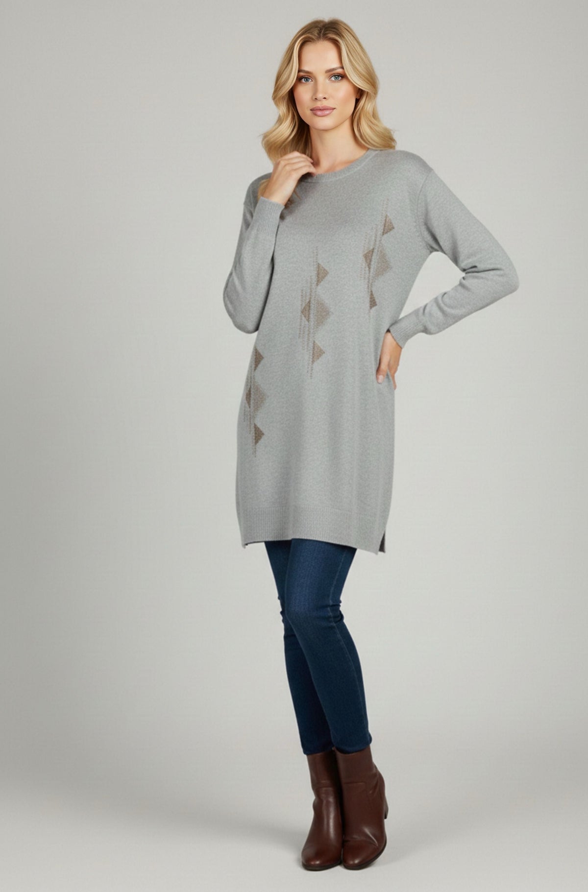 DNR Escape Knitted Tunic Gray