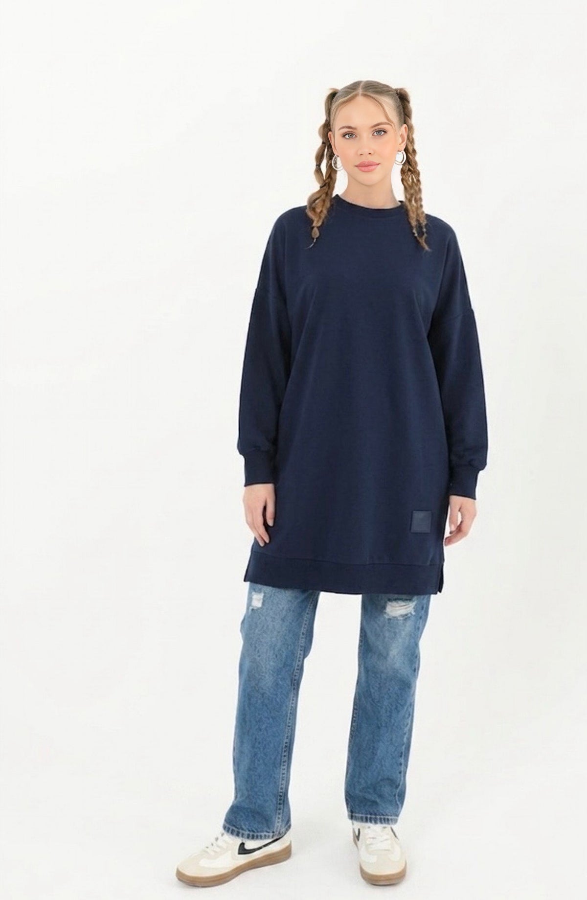 SL Basic Cotton Tunic Navy Blue