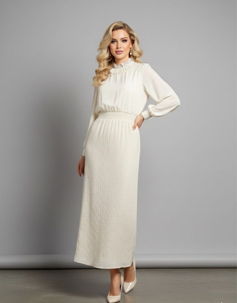 Q&P Eleanor Dress Off White
