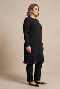 SR Ahuse Pleated Inner Tunic Black