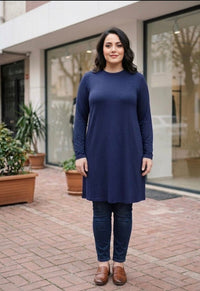 SR Semra Long Sleeve Inner Tunic Navy Blue
