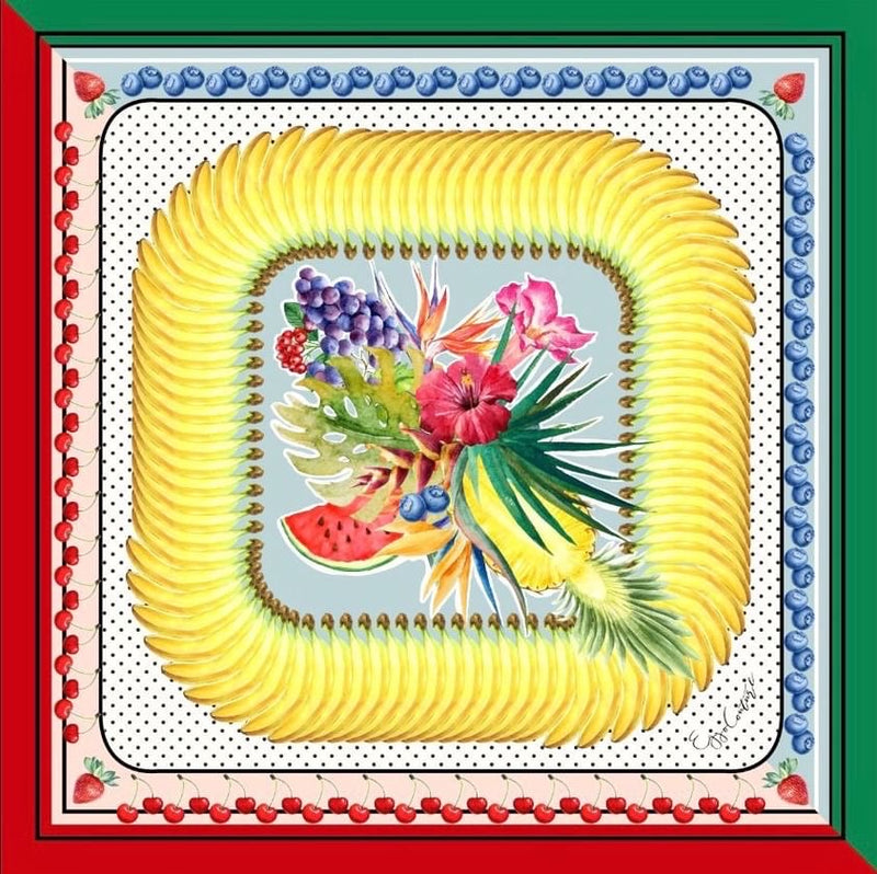 EG Summer Garden Silk Scarf Colorfull