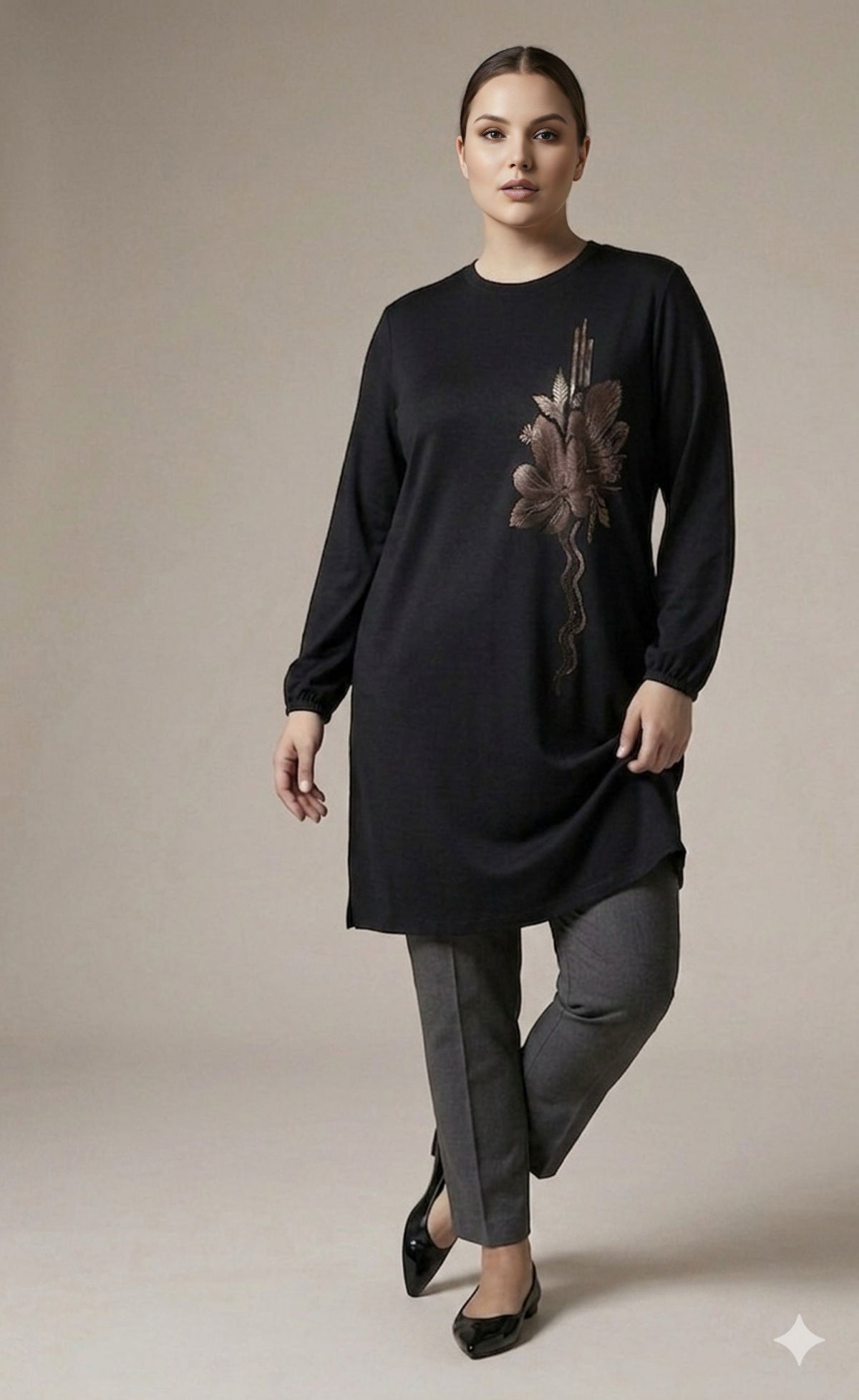 SDR Imran Cotton Tunic Black