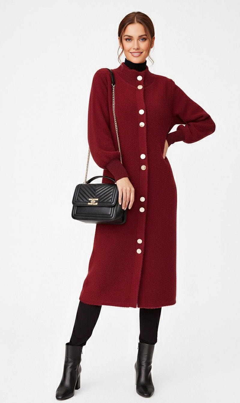 ZZ Kivilcim Knitted Cardigan Burgundy