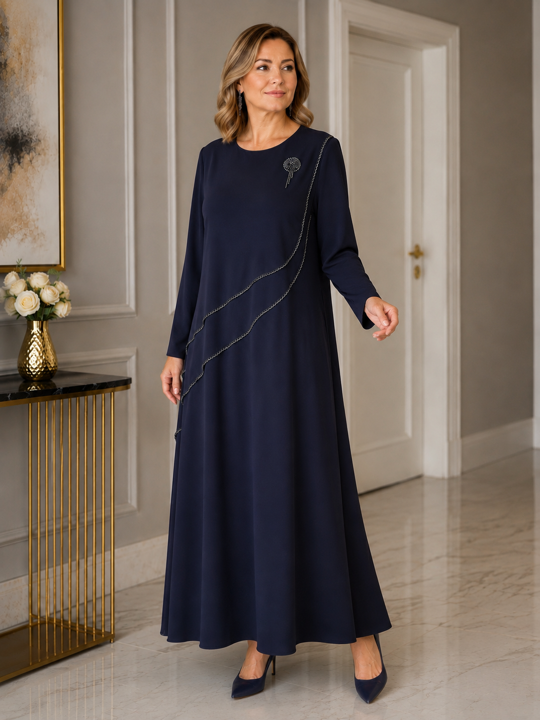 MUS Hafsa Dress Navy Blue