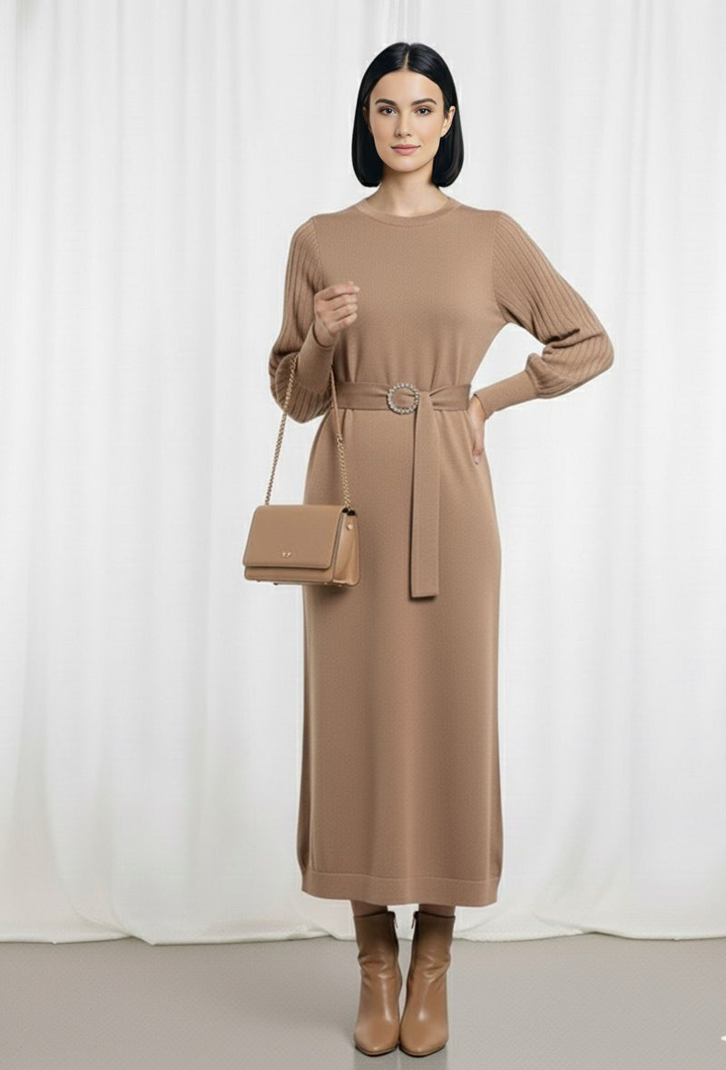 ZYF Asu Knitted Winter Dress Mink