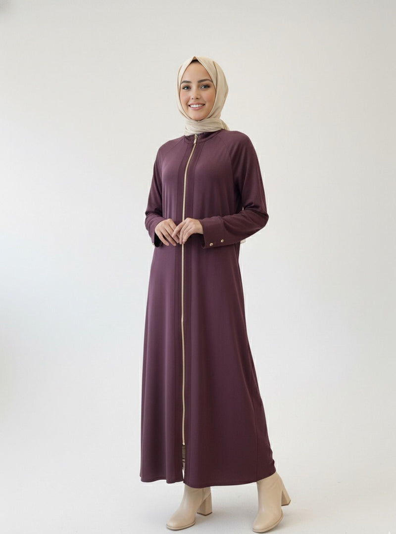 Miss Dalida Silk&Knitted Dress Burgundy