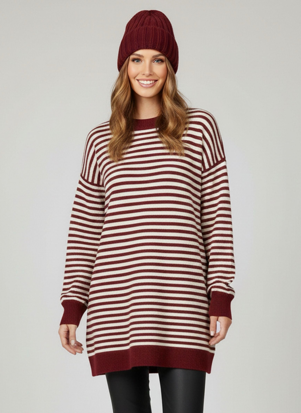 DNR Chanel Knitted Tunic Burgundy