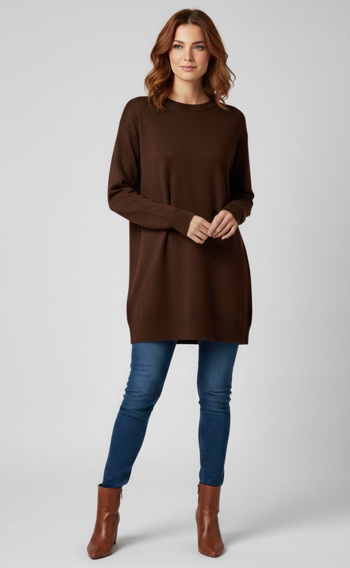 STR Belisa Knitted Tunic Brown
