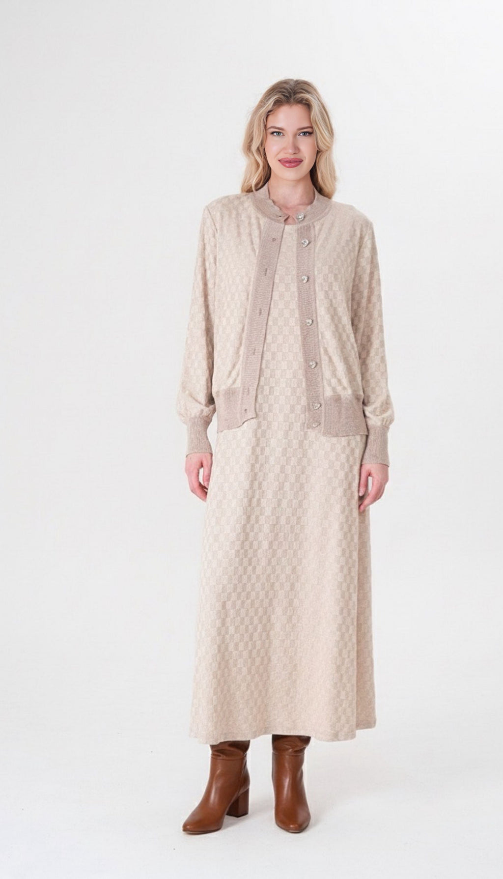 A&W Bobbie Dress Set Beige