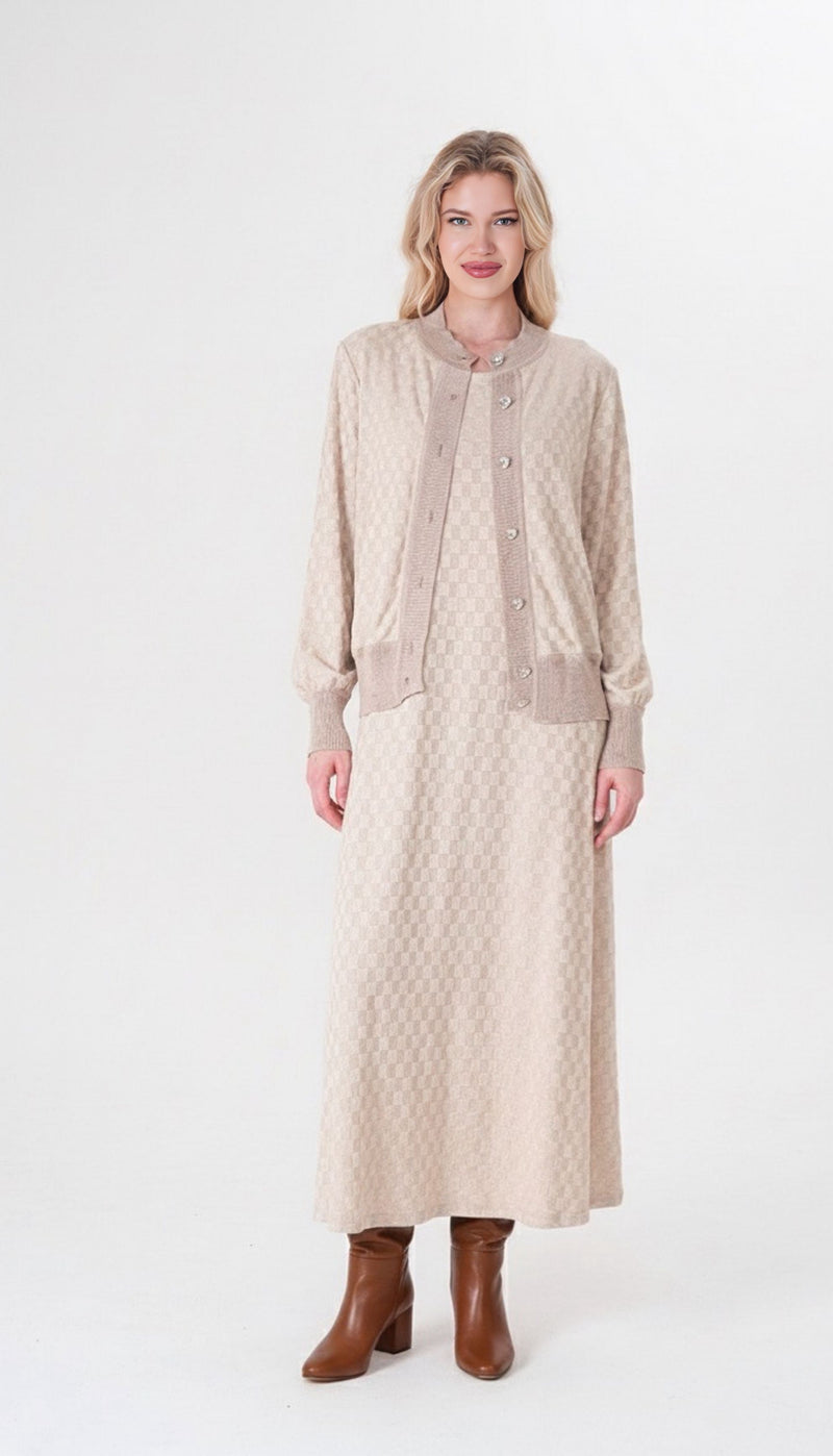 A&W Bobbie Dress Set Beige