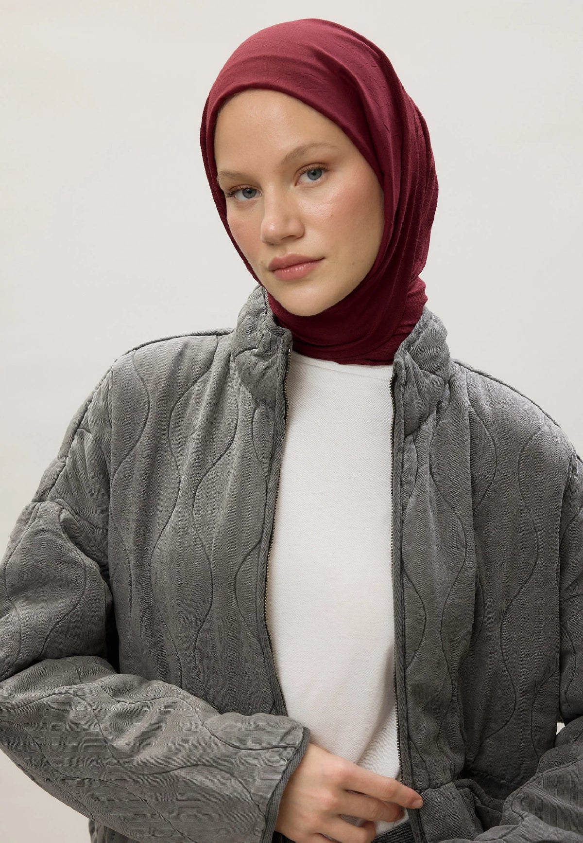 Fresh Scarf Bamboo Shawl Burgundy