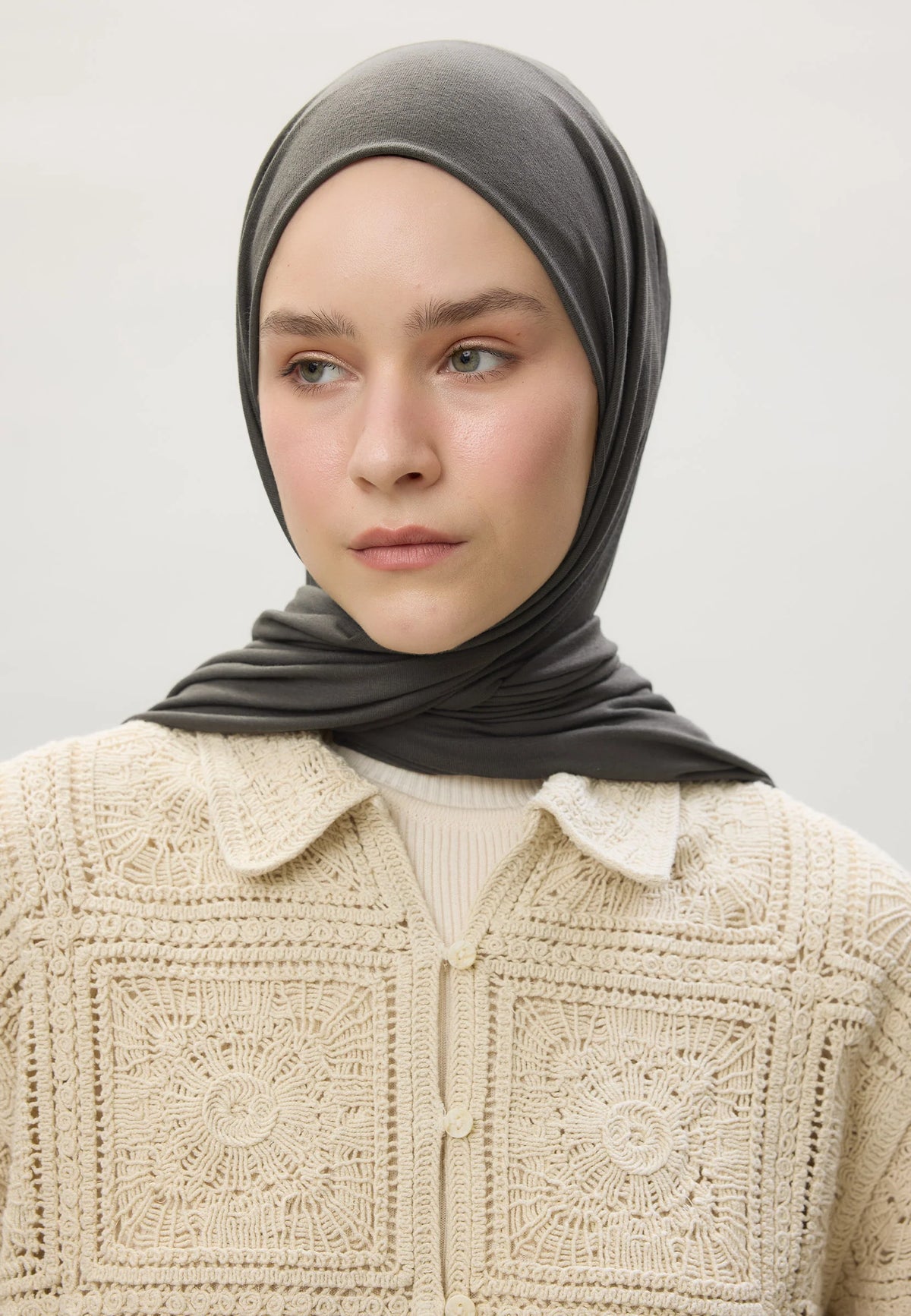 Fresh scarf Jersey Shawl Anthracite