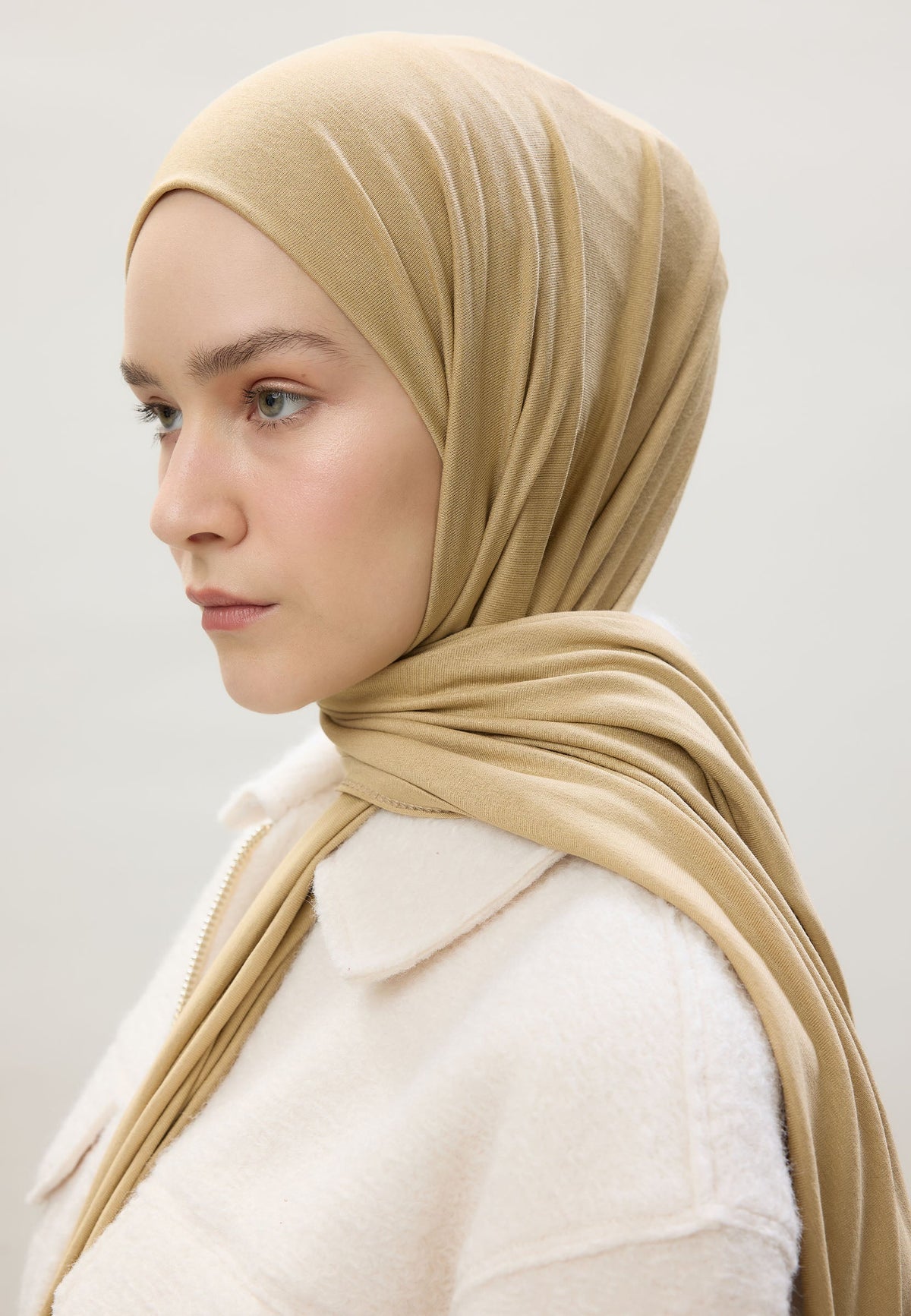 Fresh Scarf Jersey Shawl Cappuccino