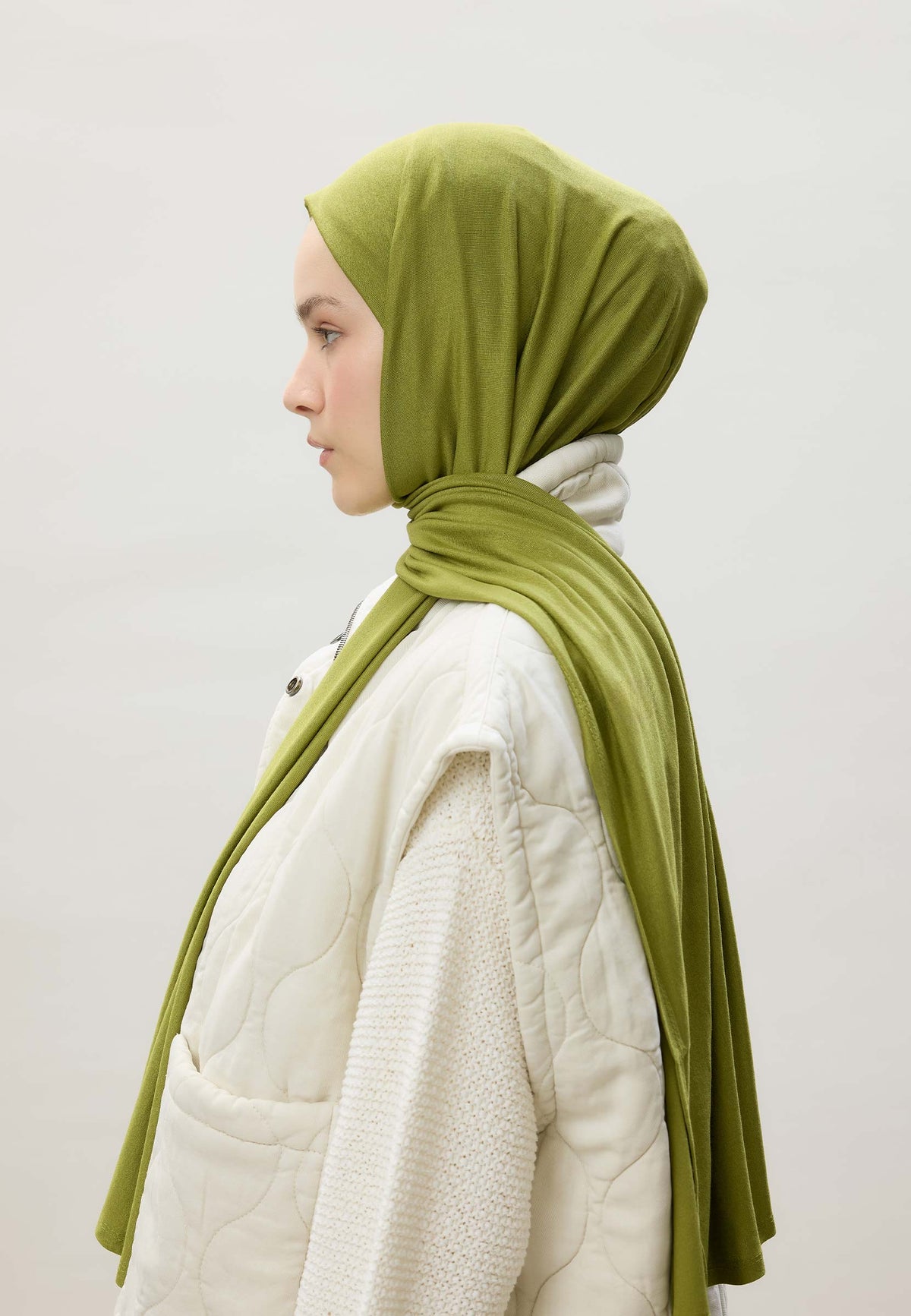 Fresh Scarf Jersey Shawl Olive
