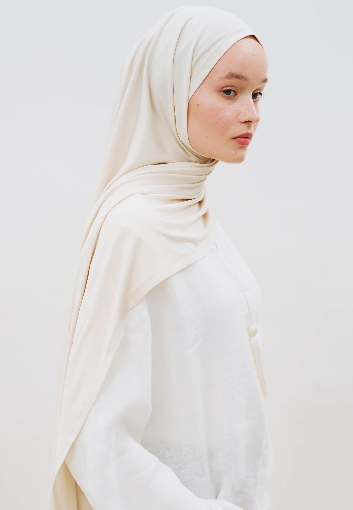 Fresh Scarf Jersey Shawl Pearl