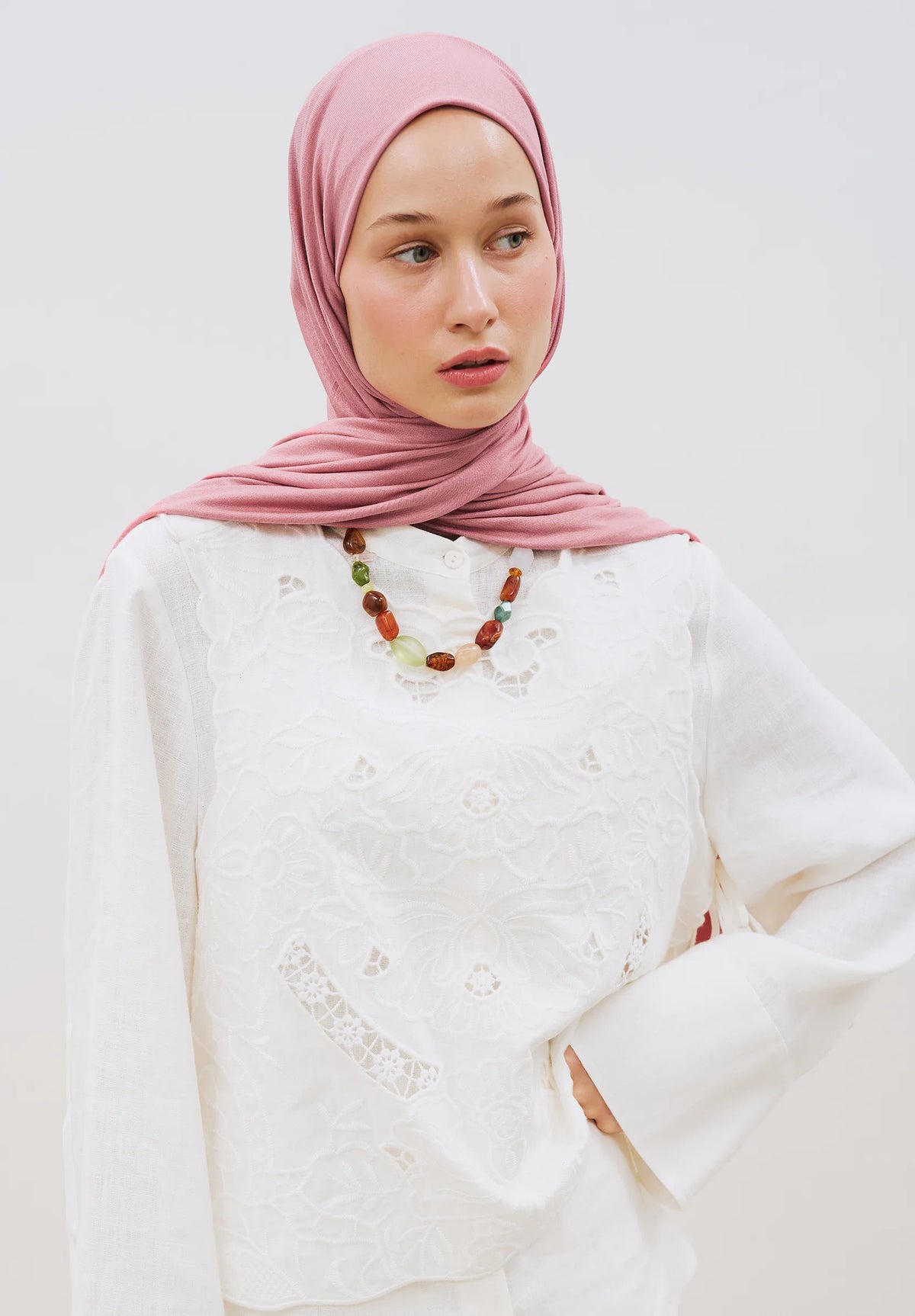 Fresh scarf Jersey Shawl Rose Petal