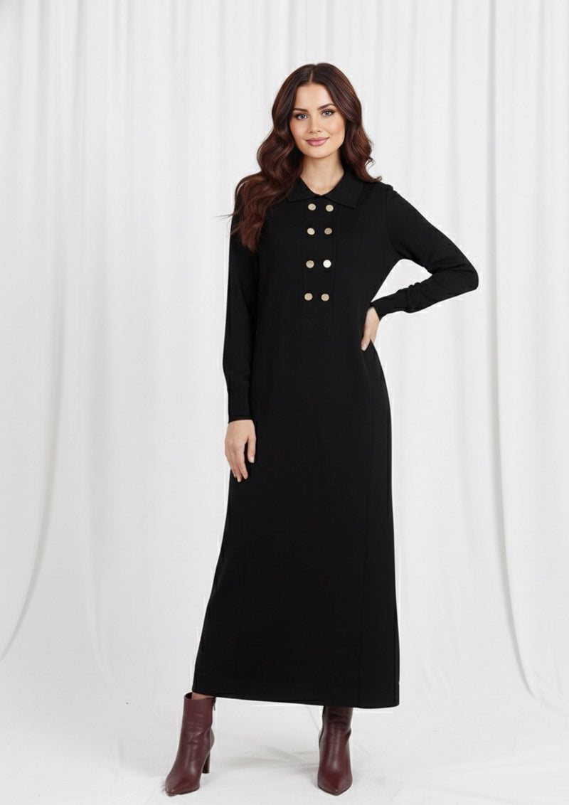 ZYF Asena Knitted Winter Dress Black