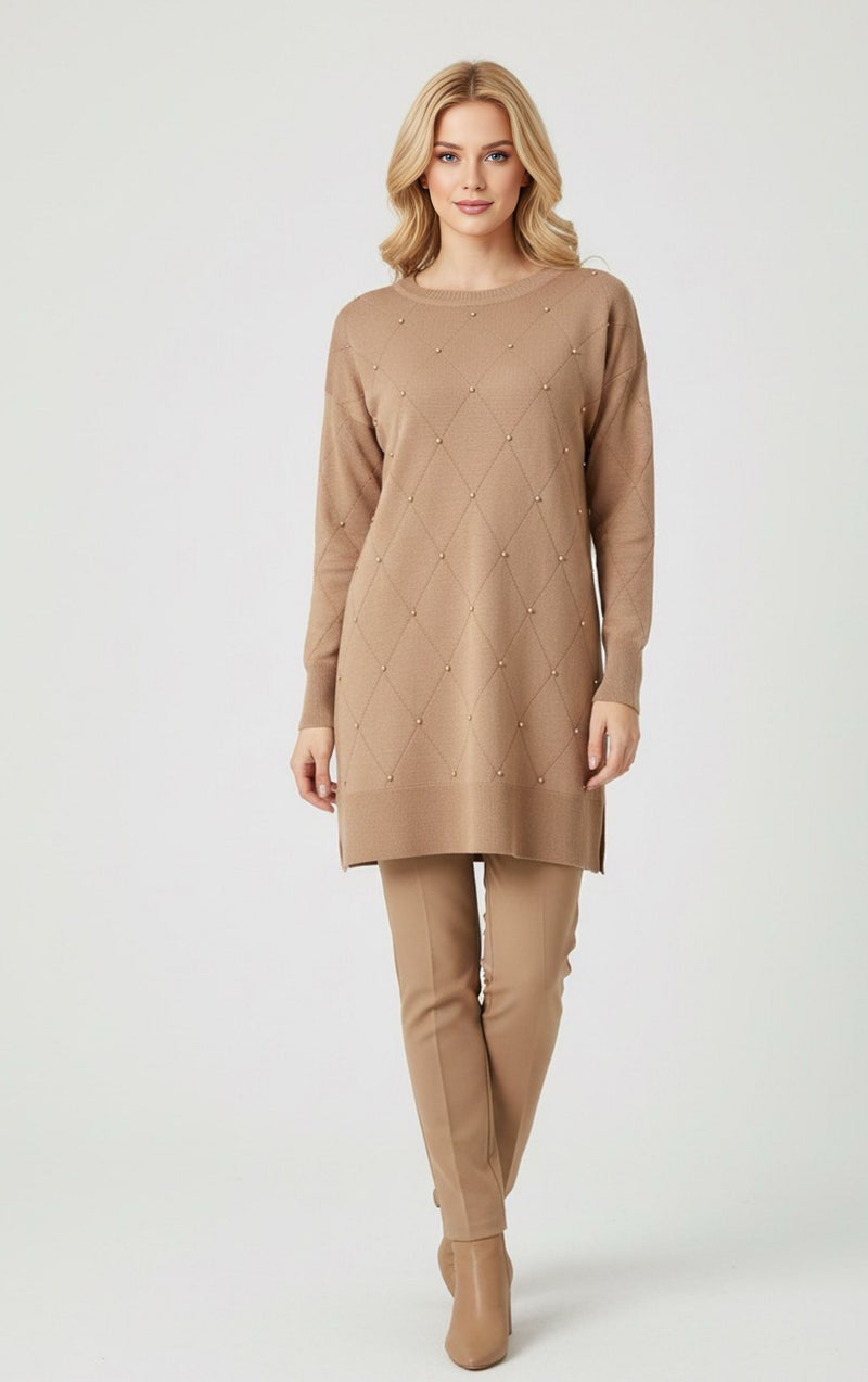 MRKS Balmain Knitted Tunic Beige