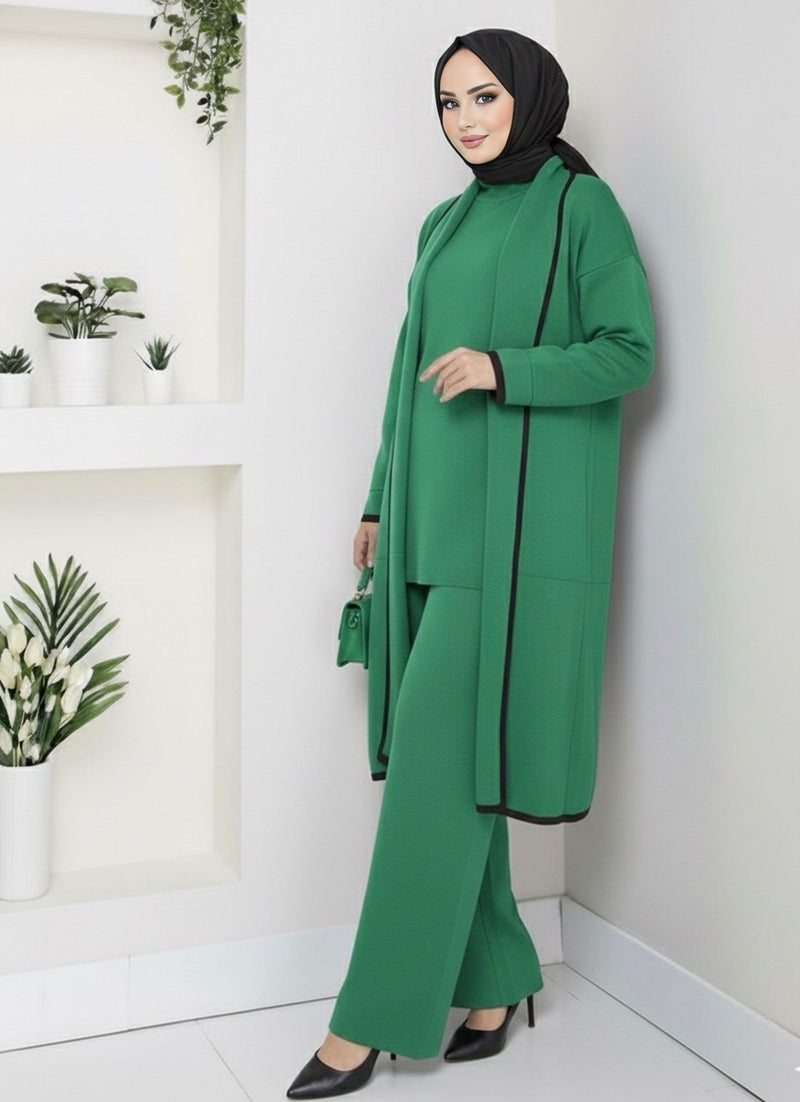 ZYF Mehir 3 Pc Winter Set Green
