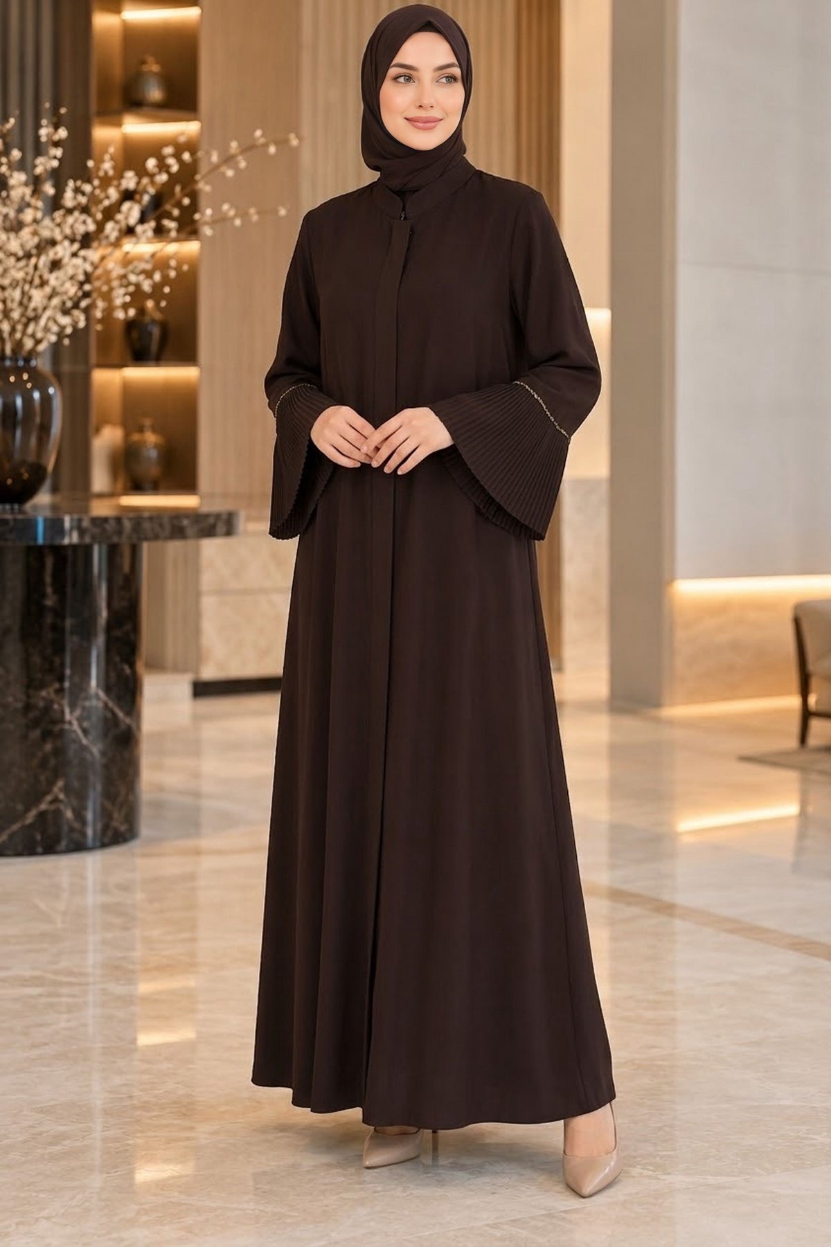 MUS Mihrifeza Abaya Brown