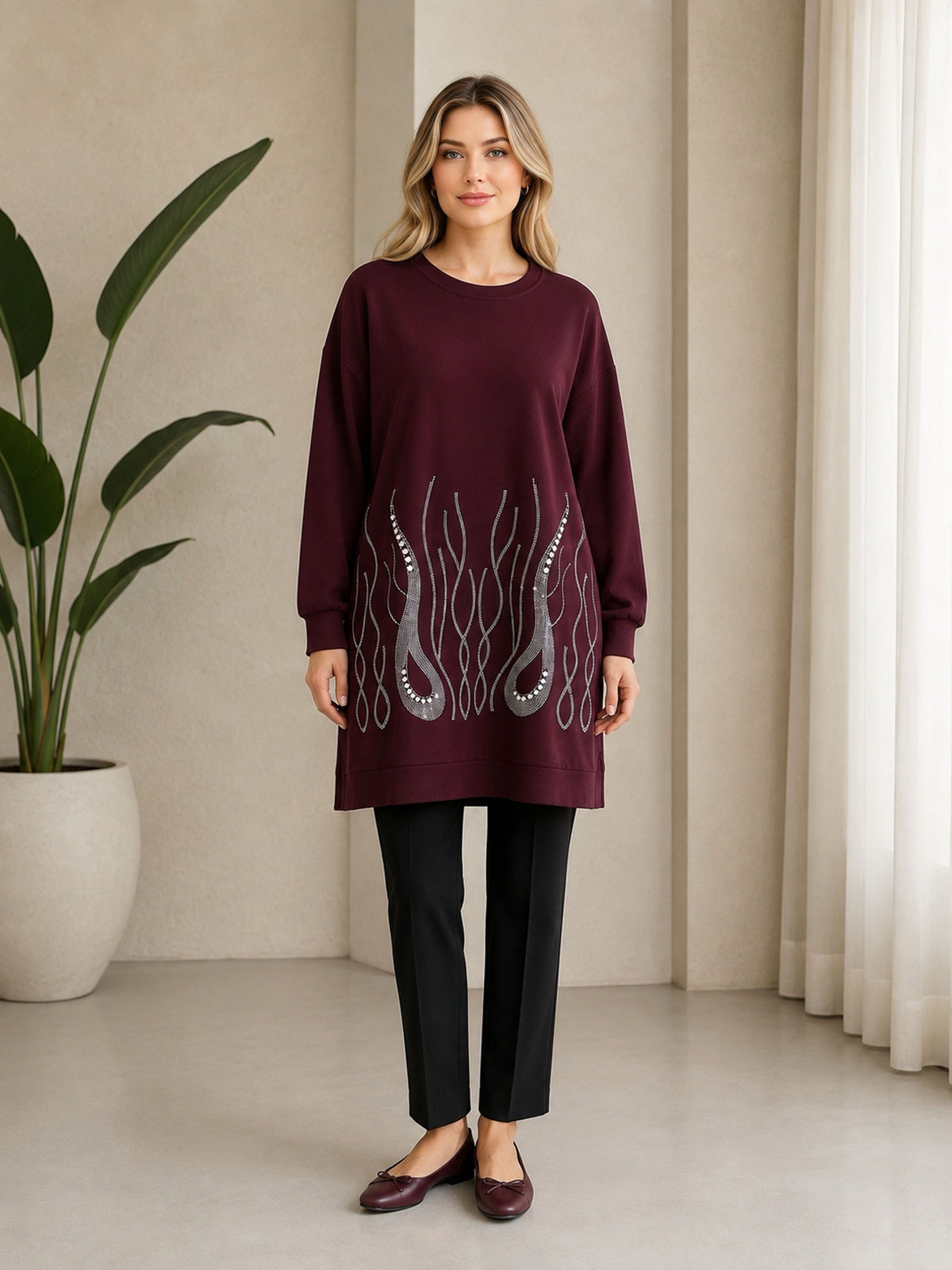 IT Artvin Tunic Burgundy