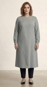 MSB Plaid Plus Size Tunic Green