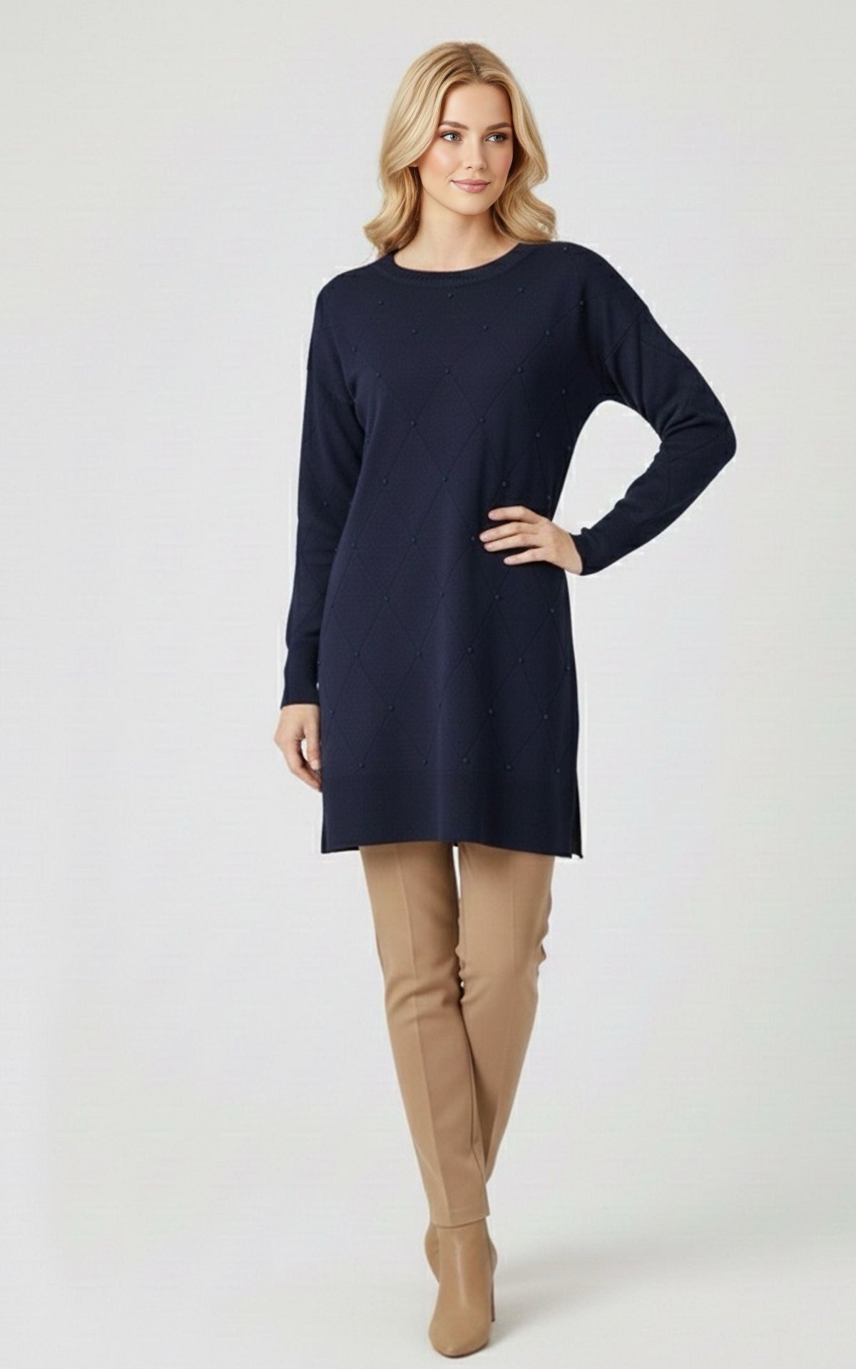 MRKS Balmain Knitted Tunic Navy Blue