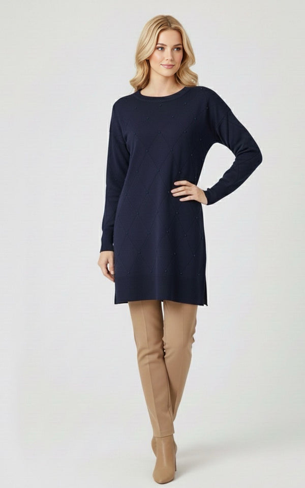 MRKS Balmain Knitted Tunic Navy Blue