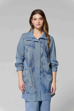 F&G Soft Denim Cape Blue