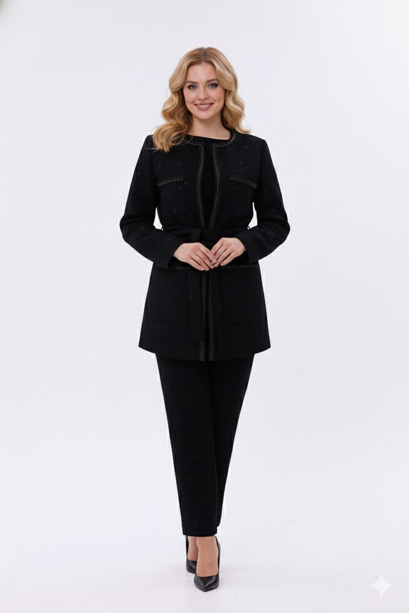 MY3 Pearl Jacquard Set Black