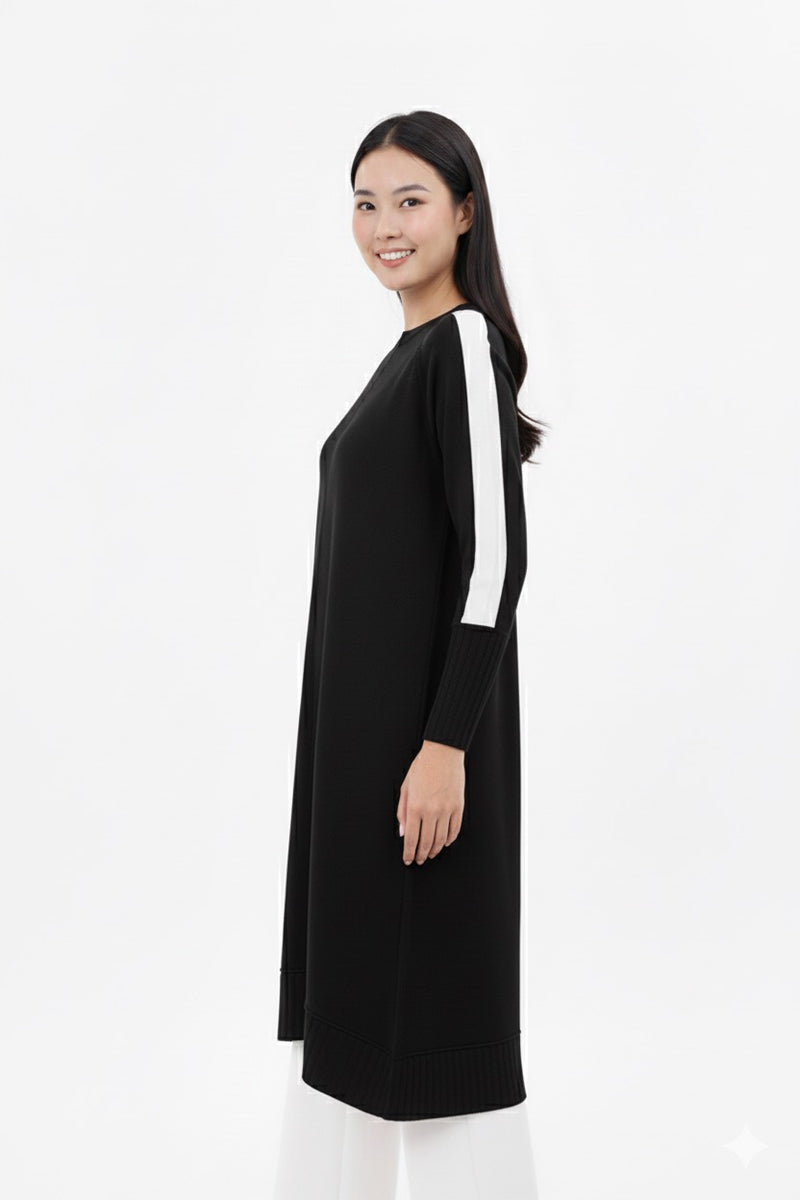 ZZ Burcin Knitted Winter Tunic Black