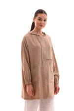 NSH Zipup Hoodied Cape Mink
