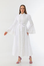 T&D Lace Detailed Dress White
