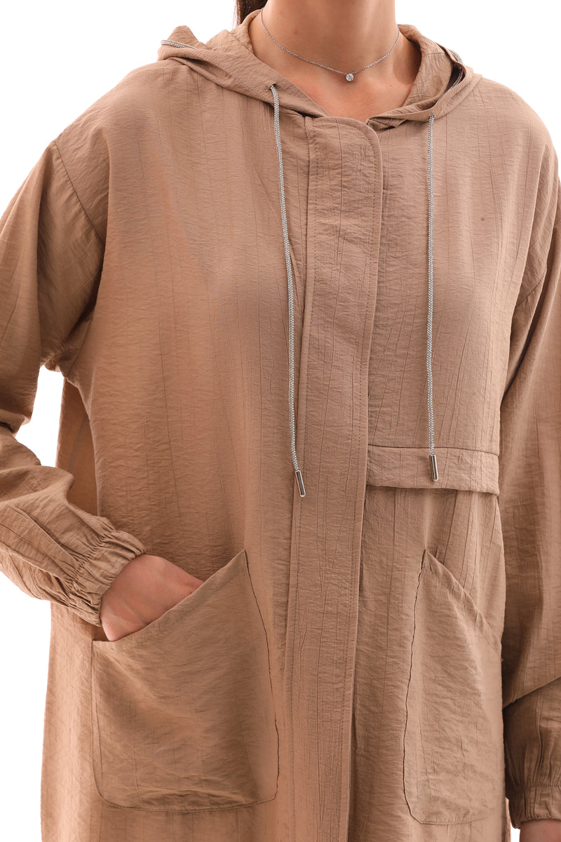 NSH Zipup Hoodied Cape Mink