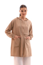 NSH Zipup Hoodied Cape Mink