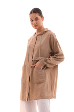 NSH Zipup Hoodied Cape Mink