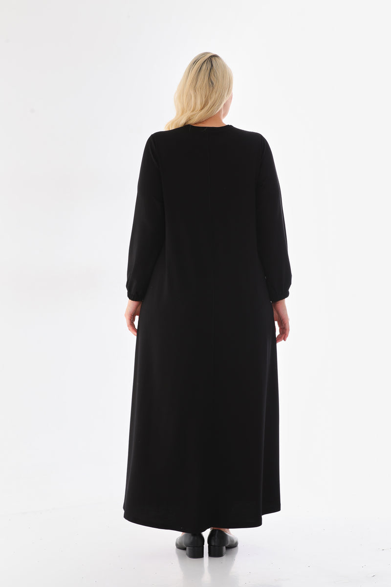 MSB Crowfoot Cotton Dress Black