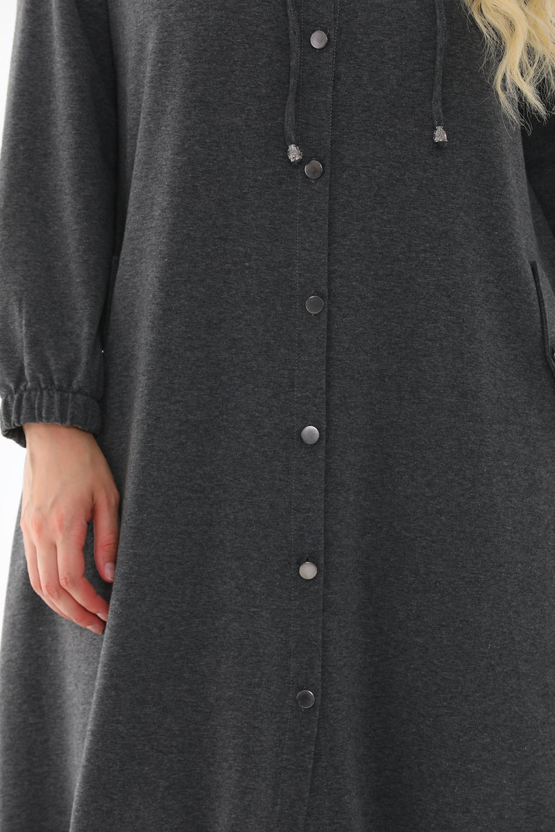 MSB Hoodied Long Jacket Gray