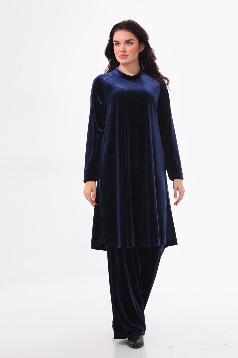 M&D Velvet Set Navy Blue