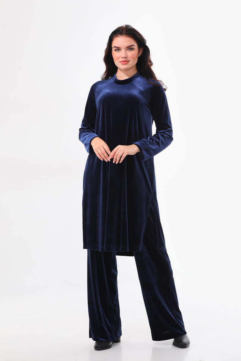M&D Velvet Set Navy Blue