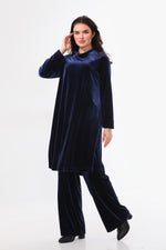 M&D Velvet Set Navy Blue