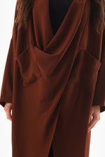 NSH Cross Cardigan Brown