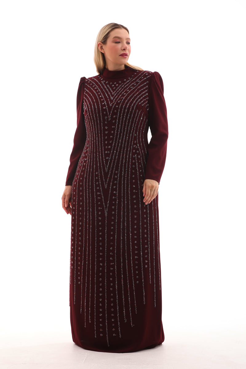 T&Y Frida Dress Burgundy