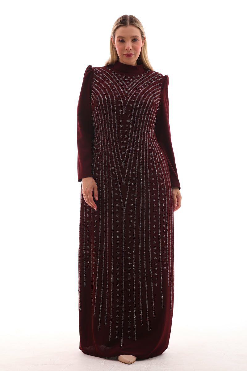 T&Y Frida Dress Burgundy